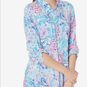 NWT Lilly Pulitzer Natalie Coverup/shirt dress